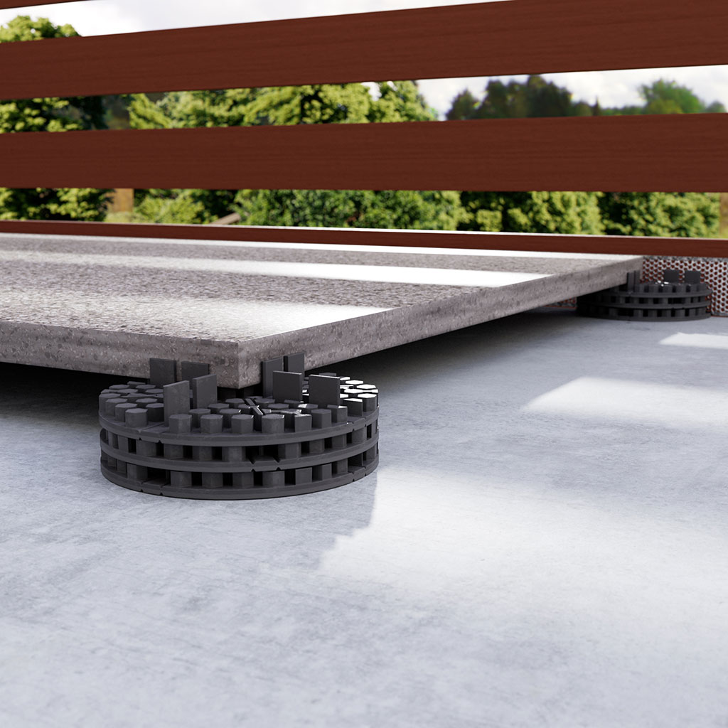 LANGFIT® Plattenlager 2mm Fuge stapelbar für Terrassenplatten – MS-PL2-10-S